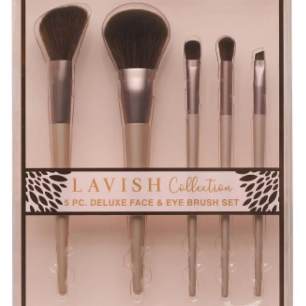 CALA Rose Gold Lavish Collection 5 pc Face & Eye Brush Set